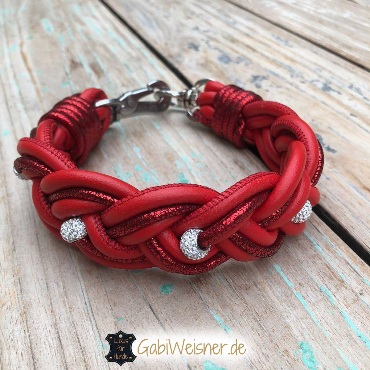 Halsband in Rot